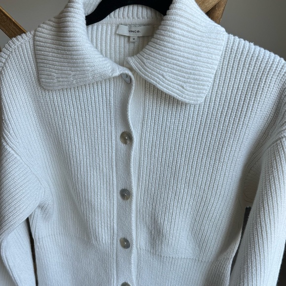 Ribbed cotton-blend cardigan size Medium - Picture 7 of 9